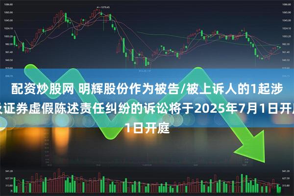 配资炒股网 明辉股份作为被告/被上诉人的1起涉及证券虚假陈述责任纠纷的诉讼将于2025年7月1日开庭